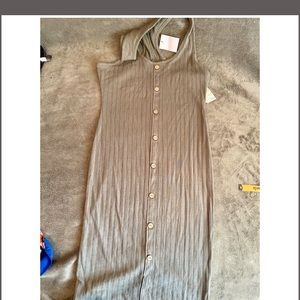 Olive green mini dress